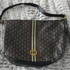 Fossil Brown and Black Patterned Shoulder Bag